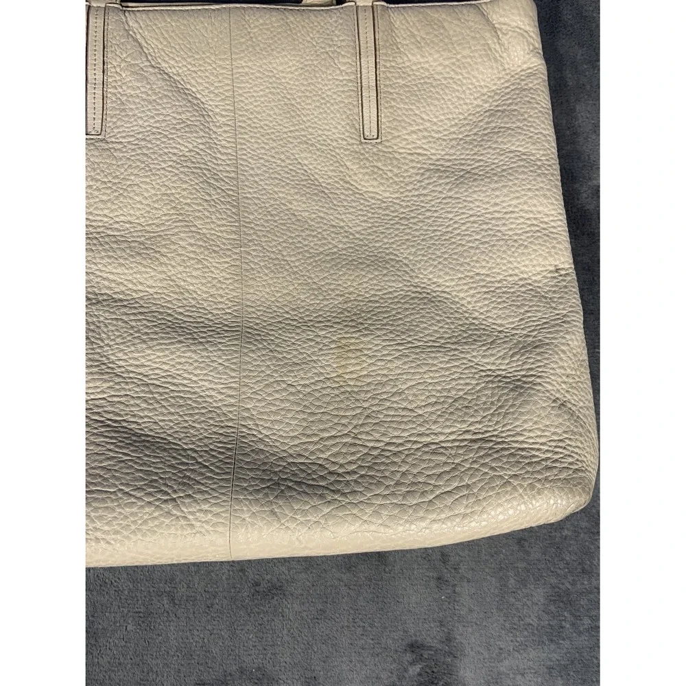 Kate Spade New York Westcott Large Tote Bag Cream Pebbled Leather Top Zip